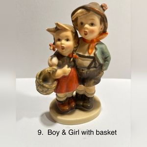 Vintage Goebel Hummel #94/3 "Surprise" 5.25" Boy and Girl With Basket